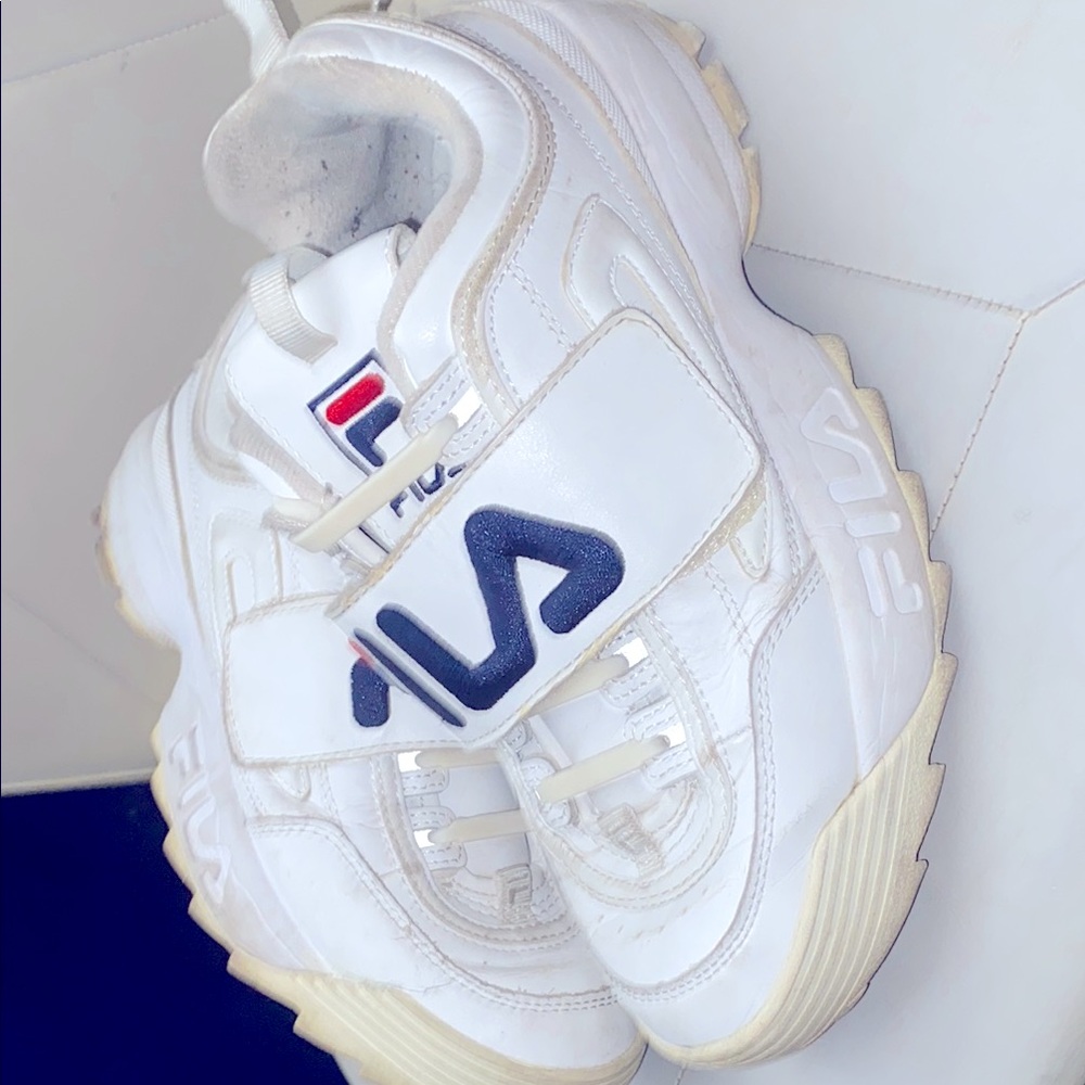 Fila White Sneakers with Logo